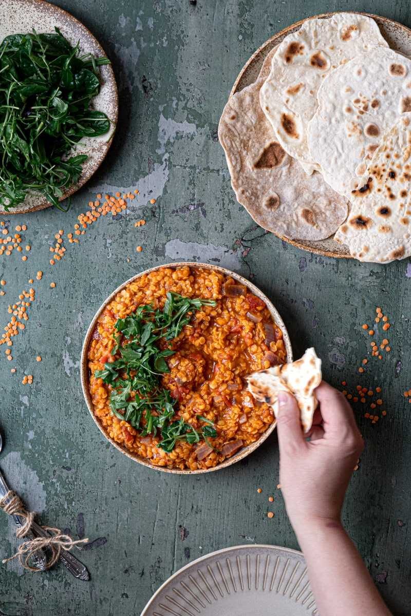 směs z červené čočky