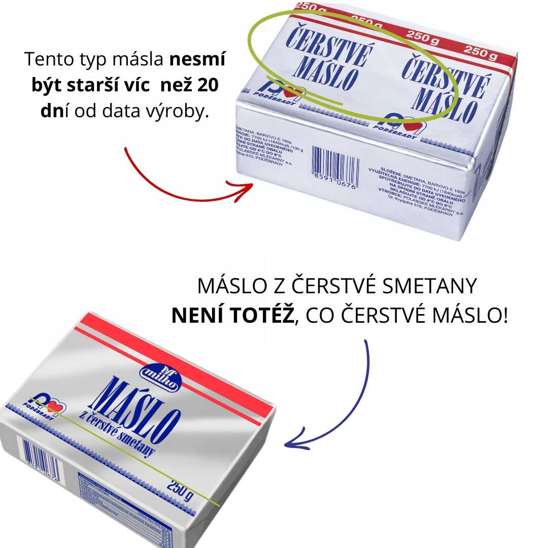 čerstvé máslo