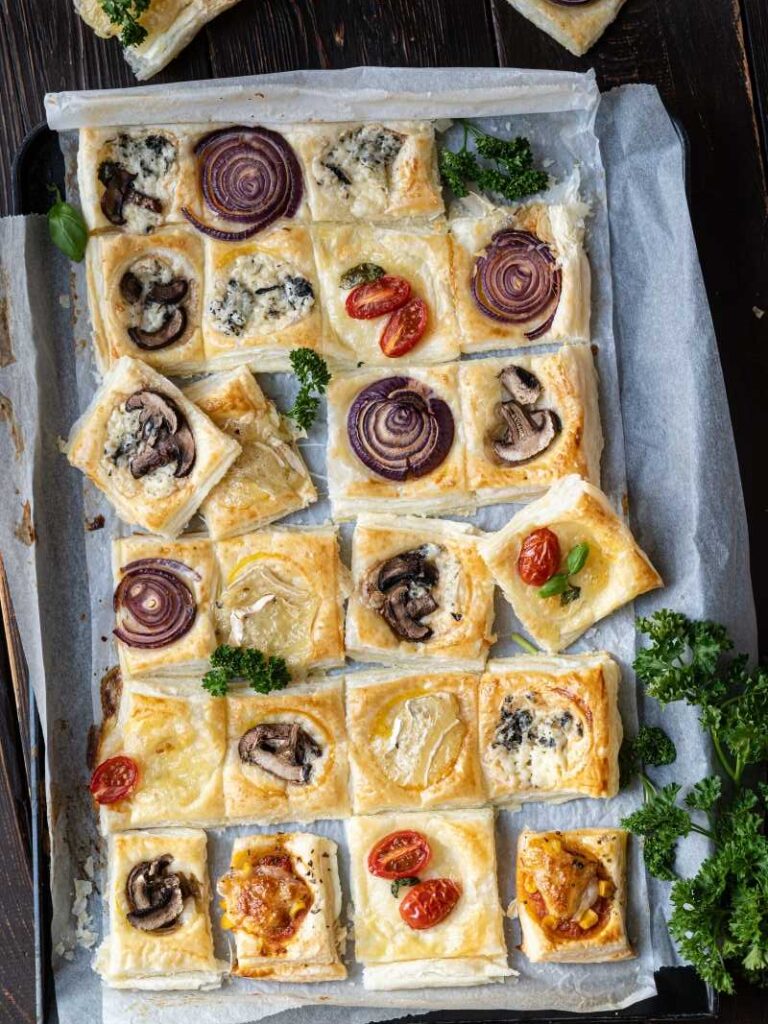 jednohubky pečené z listového těsta