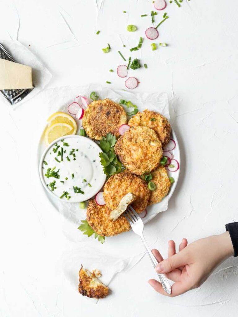 květákové placičky pečené