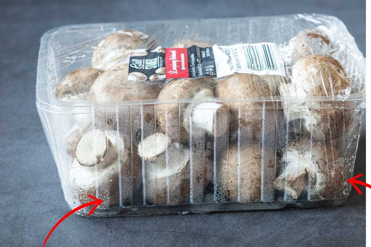 žampiony ze supermarketve folii