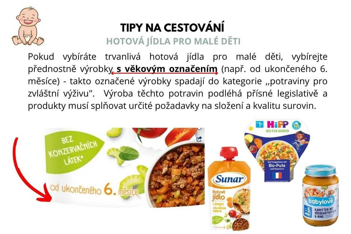 jídlo pro malé děti na výlet